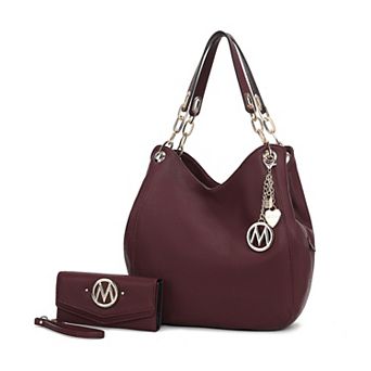 MKF Collection Ashley Women’s Hobo Shoulder Bag and Wallet 2 pc Set by Mia K