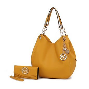 MKF Collection Ashley Womens Hobo Shoulder Bag with Wallet 2 pc by Mia K