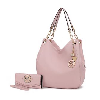 MKF Collection Ashley Womens Hobo Shoulder Bag with Wallet 2 pc by Mia K