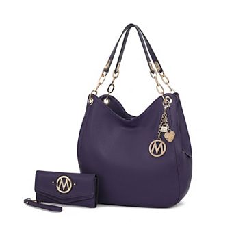 MKF Collection Ashley Womens Hobo Shoulder Bag with Wallet 2 pc by Mia K