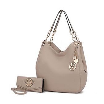 MKF Collection Ashley Womens Hobo Shoulder Bag with Wallet 2 pc by Mia K