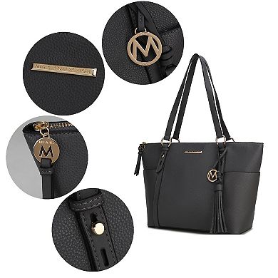 MKF Collection Gloria Vegan Leather Womens Tote Bag with wallet by Mia K 2 PCS