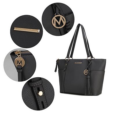 MKF Collection Gloria Vegan Leather Womens Tote Bag with wallet by Mia K 2 PCS