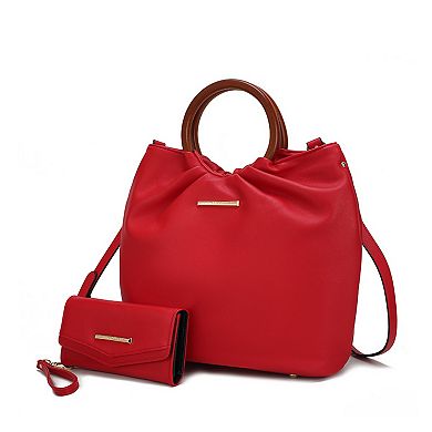 MKF Collection Leilani Womens Tote Handbags & Wallet by Mia K- 2 PCS