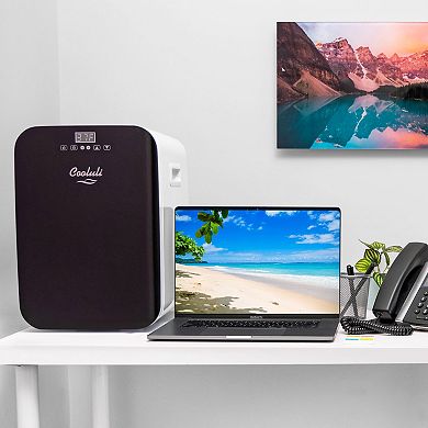 Cooluli 20l Mini Fridge For Bedroom - Car, Office Desk & College Dorm Room - Glass Front