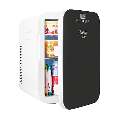 Cooluli 20l Mini Fridge For Bedroom - Car, Office Desk & College Dorm Room - Glass Front