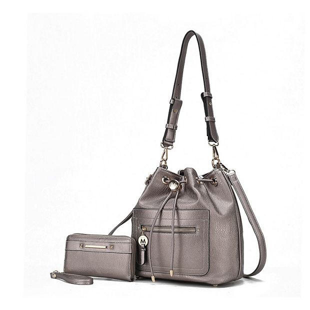 MKF Collection Larissa Vegan Leather Womens Bucket Bag with Wallet by Mia K