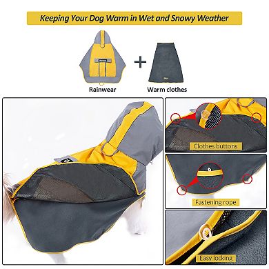 Dog Coat Pet Jacket with Magic Tapes