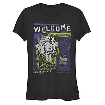 Disney's The Haunted Mansion Madame Leota Women's Welcome Foolish Mortals Poster Tee