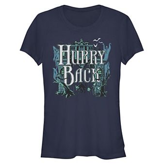 Disney's The Haunted Mansion Hurry Back Gate Juniors' Fitted Graphic Tee