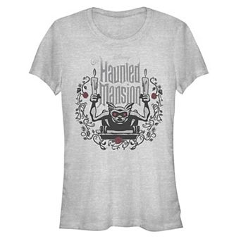 Disney's The Haunted Mansion Women's Gargoyle with Candles Roses Tee