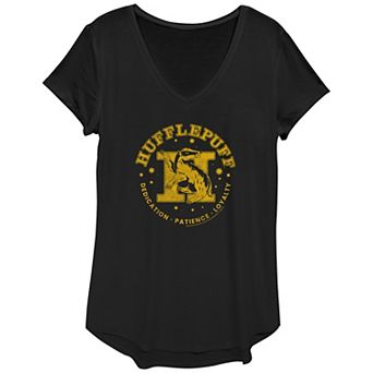 Women's Harry Potter Deathly Hallows 2 Hufflepuff Shield Graphic Tee