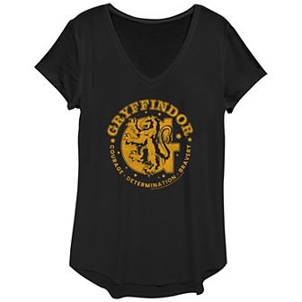 Women's Harry Potter Deathly Hallows 2 Griffindor Logo Graphic Tee