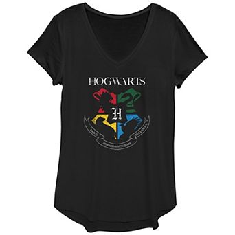 Women's Harry Potter Hogwarts Houses Crest Graphic Tee