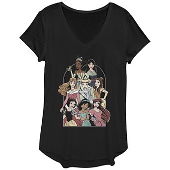 Women's Disney Princess Group Window Graphic Tee