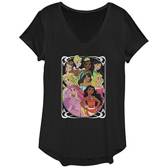 Women's Disney Princesses Group Fancy Frame Graphic Tee