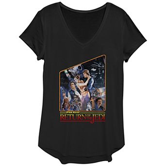 Women's Star Wars Return Of The Jedi Characters Poster Graphic Tee