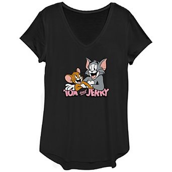 Women's Tom And Jerry Pals Logo Graphic Tee