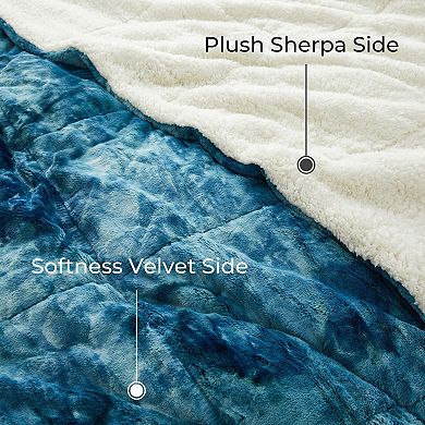 Unikome 3 Pieces Sherpa Reversible Down Alternative Bedding Set - Luxury Warm Bedding Set for Winter