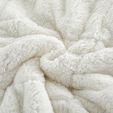 Unikome 3-Piece Reversible Medium Weight Comforter Plush Sherpa Comforter Set