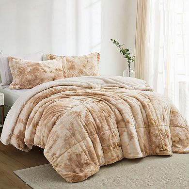 Unikome 3 Pieces Sherpa Reversible Down Alternative Bedding Set - Luxury Warm Bedding Set for Winter