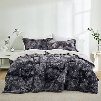 Unikome 3 pc Sherpa Reversible Down Alternative Bedding Set - Luxury Warm Bedding Set for Winter