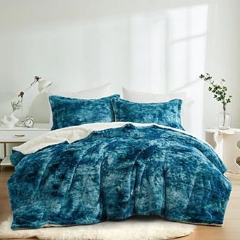 Unikome 3 pc Sherpa Reversible Down Alternative Bedding Set - Luxury Warm Bedding Set for Winter