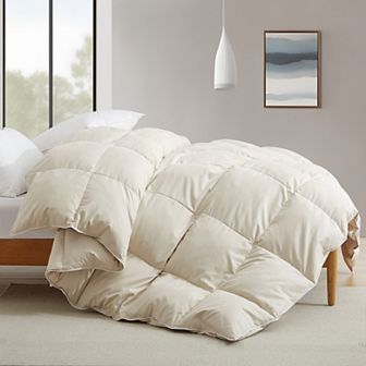 Unikome Premium Goose Feather Down Comforter -Luxury Hotel Collection All Seasons Warmth