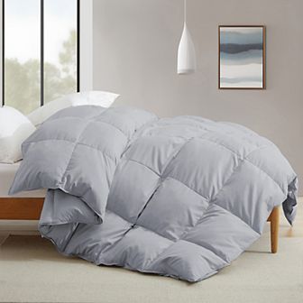 Unikome Premium Goose Feather Down Comforter -Luxury Hotel Collection All Seasons Warmth