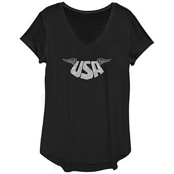 Women's Americana USA With Wings Graphic Tee