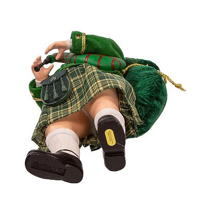Kurt Adler Fabriché Musical Irish Bagpiper Santa Décor