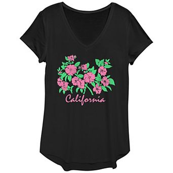 Women's California Flowers Logo Graphic Tee