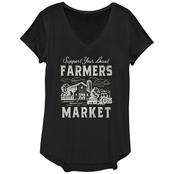 Women's Support Your Local Farmers Market Graphic Tee