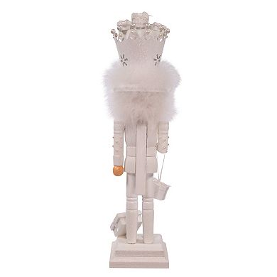 Kurt Adler Hollywood White King Nutcracker Holding Gifts Décor