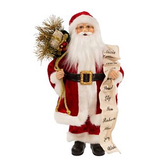 Kurt Adler Kringle Klaus Tradition Santa with List Décor