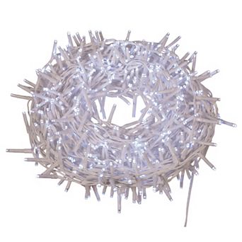 Kurt Adler 600-Light 49.2-Foot Cool White LED White Wire Rice Light Set