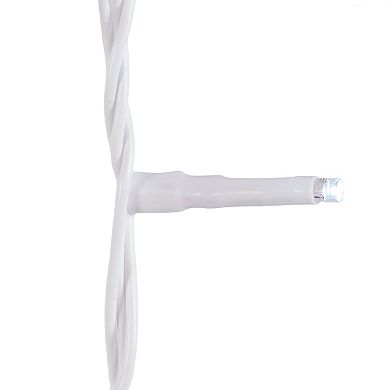 Kurt Adler 600-Light 49.2-Foot Cool White LED White Wire Rice Light Set