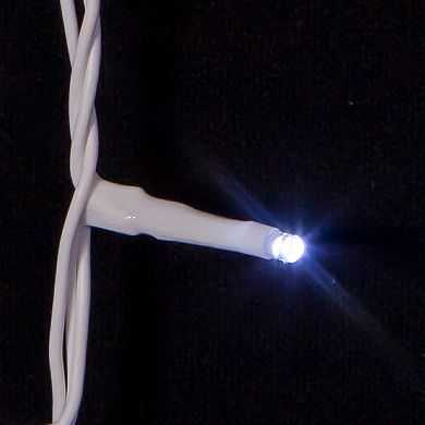 Kurt Adler 600-Light 49.2-Foot Cool White LED White Wire Rice Light Set