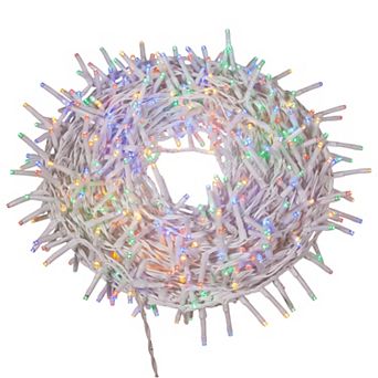 Kurt Adler 600-Light 49.2-Foot Multicolored LED White Wire Rice Light Set