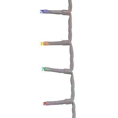 Kurt Adler 600-Light 49.2-Foot Multicolored LED White Wire Rice Light Set