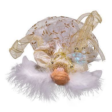 Kurt Adler LED Fiber Optic Gold Angel Tree Topper