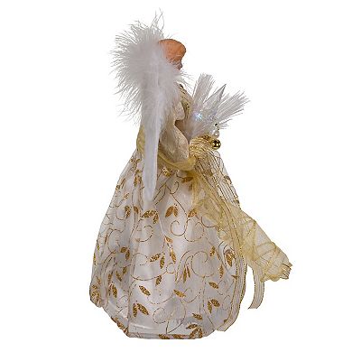 Kurt Adler LED Fiber Optic Gold Angel Tree Topper