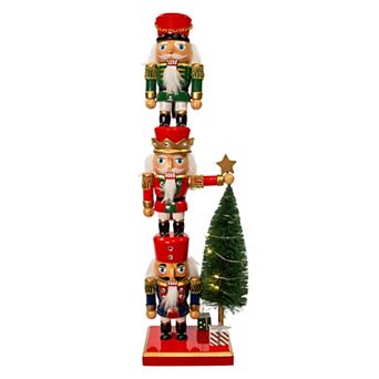 Kurt Adler Nutcracker Stack and Light Up Tree