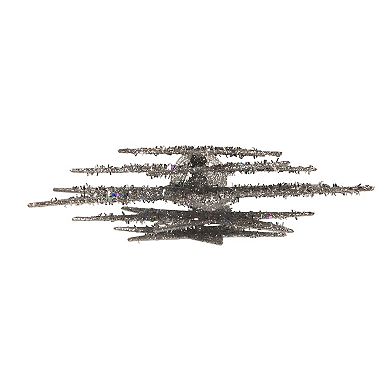 Kurt Adler Silver Glittered Snowflake Tree Topper