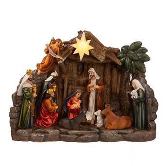 Kurt Adler Light-Up Nativity Table Piece