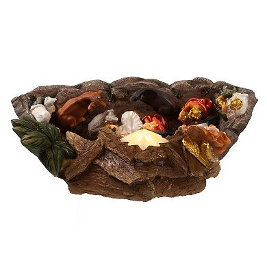 Kurt Adler Light-Up Nativity Table Piece