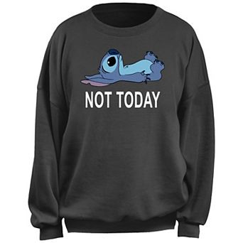 Disney's Lilo & Stitch Not Today Stitch Juniors' Fleece Pullover