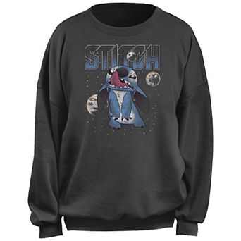 Disney's Lilo & Stitch Picking Nose in Space Juniors' Fleece Pullover
