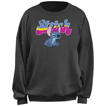 Disney's Lilo & Stitch Angry 70's Name Juniors' Fleece Pullover