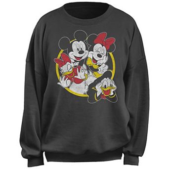 Disney's Mickey And Friends Yellow And Red Juniors' Fleece Pullover